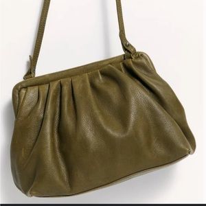 Free People Green Leather clutch